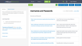 Usernames and Passwords