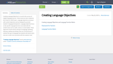 Creating Language Objectives
