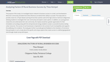 Analyzing Factors Of Rural Business Success by Thea Hempel