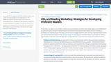 UDL and Reading/Writing Workshop: Strategies for Developing Proficient Readers