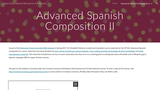 Open Educational Resources for Spanish classes - Advanced Spanish Composition II Open Educational Resources for Spanish classes - Advanced Spanish Composition II