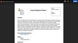 Career Research Paper CATE Lesson Plan Career Research Paper CATE Lesson Plan
