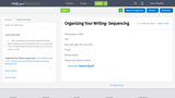 Organizing Your Writing- Sequencing
