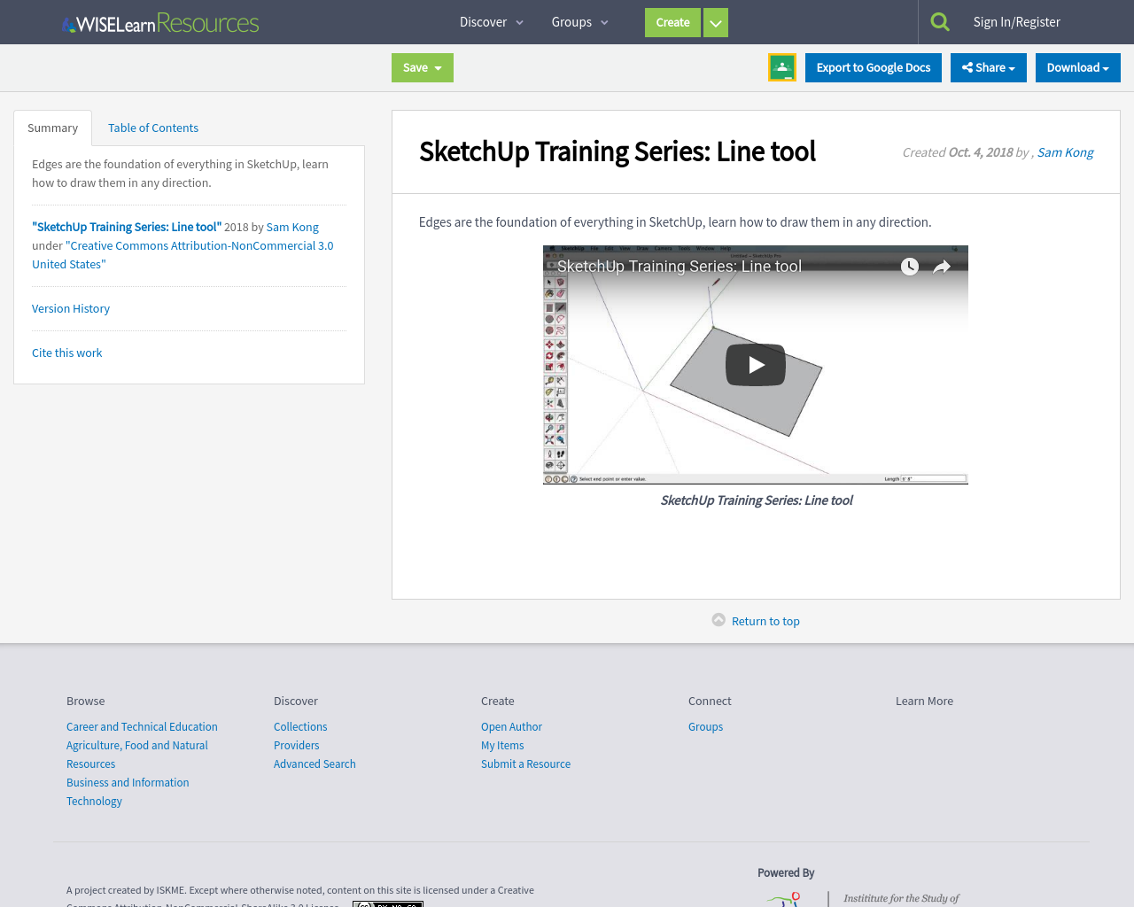 SketchUp Training Series Line tool WISELearn Resources